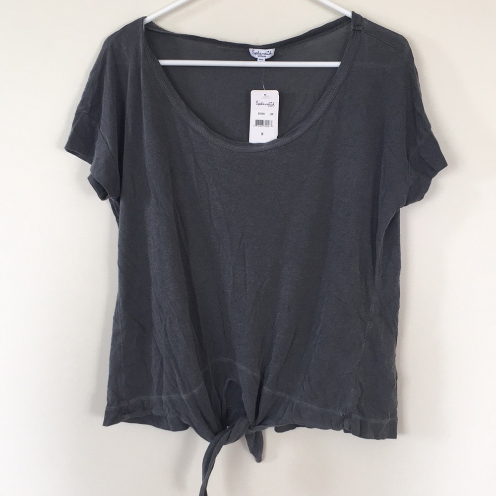 Splendid tie front tee